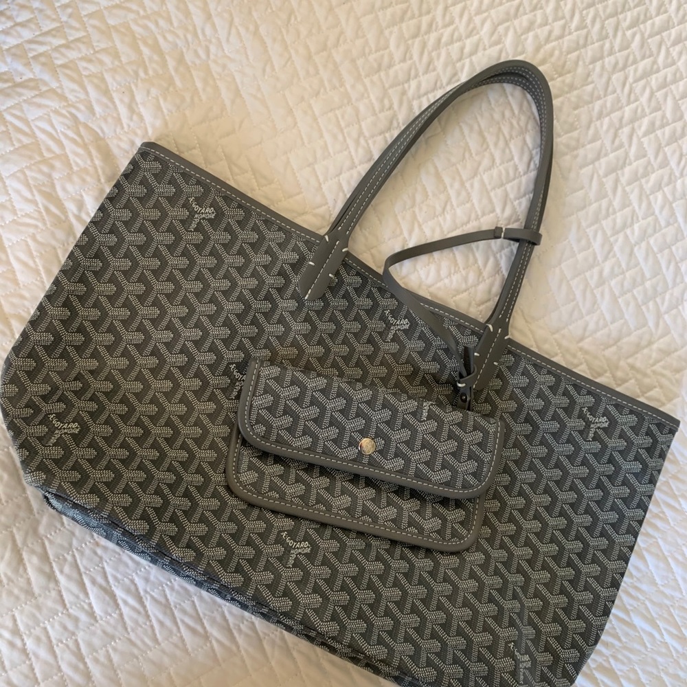 Gray Luxury Dupe Tote Bag
